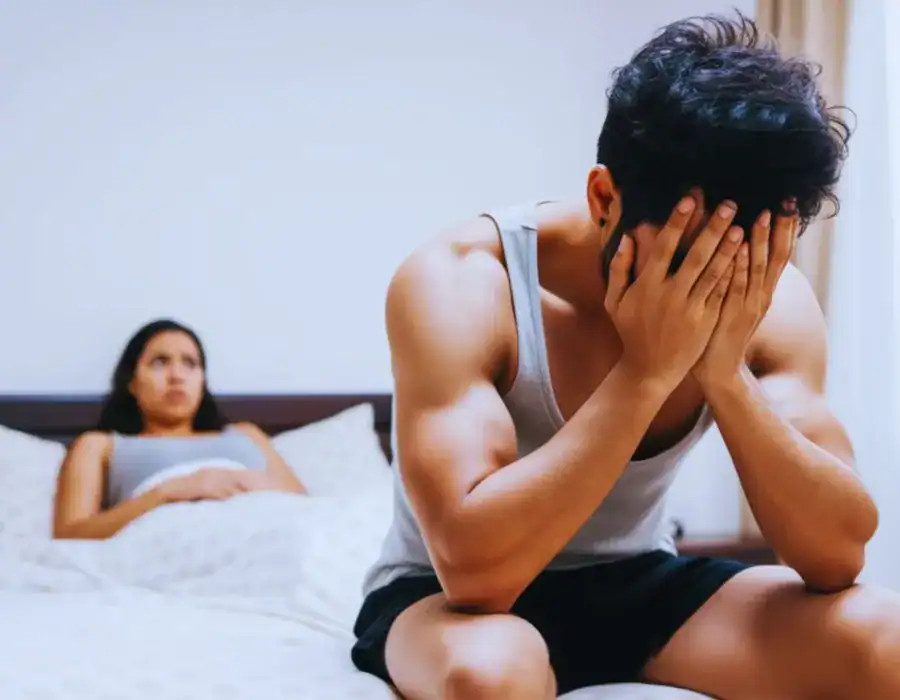 Image of upset man in need of erectile dysfunction treatment Marylebone